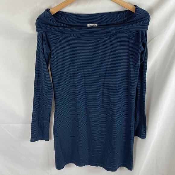 Splendid Blue Off Shoulder Striped Top Size Small - Picture 1 of 4